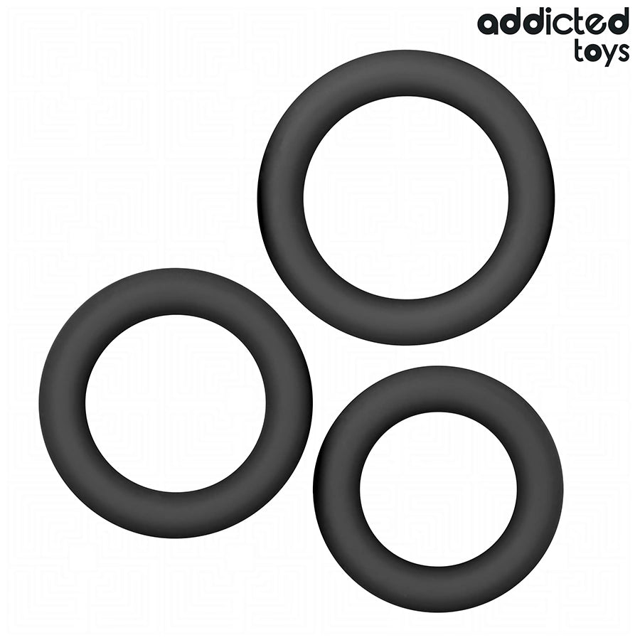 Addicted Toys Zestaw 3 Pierścieni Silikonowych Model 1 - Komfort i Dopasowanie