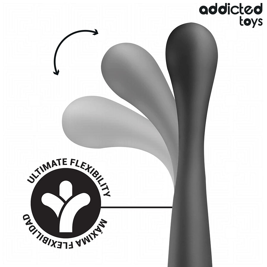 Addicted Toys masażer anatomiczny silikonowy 22,5 cm czarny
