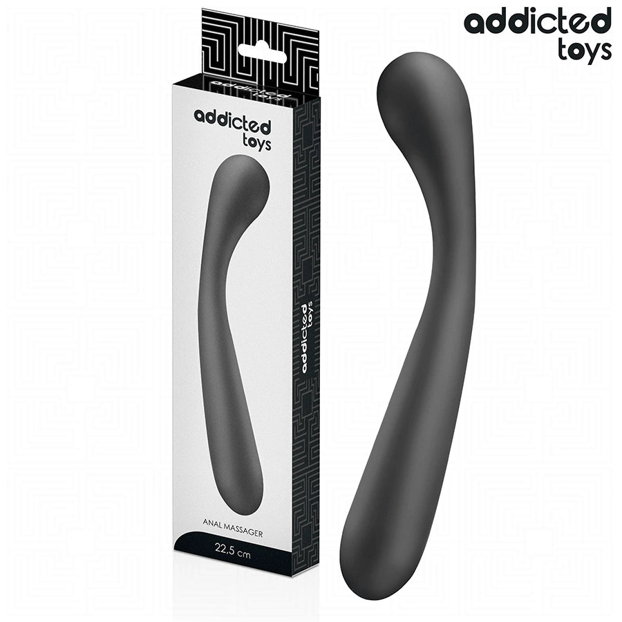 Addicted Toys masażer anatomiczny silikonowy 22,5 cm czarny