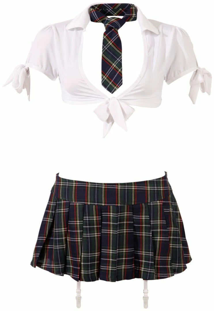 Zado Schoolgirl Set - komplet szkolny z topem i spodnicą, rozmiar uniwersalny