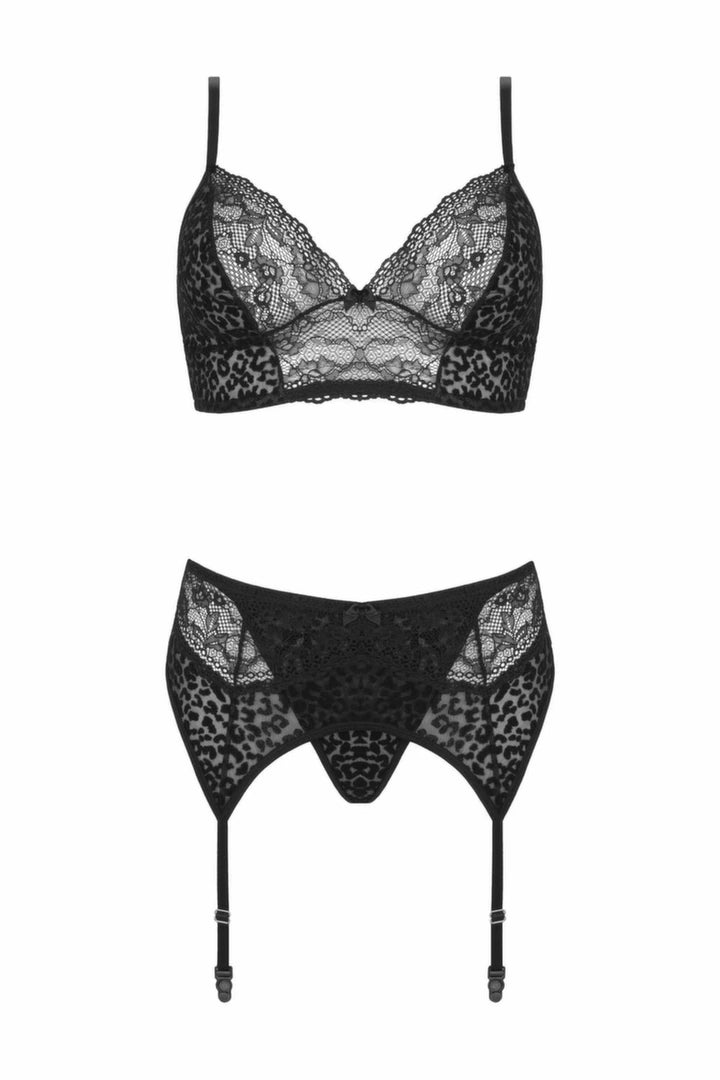 Avanua Sanne komplet 3-częściowy czarny animal print, regulowany