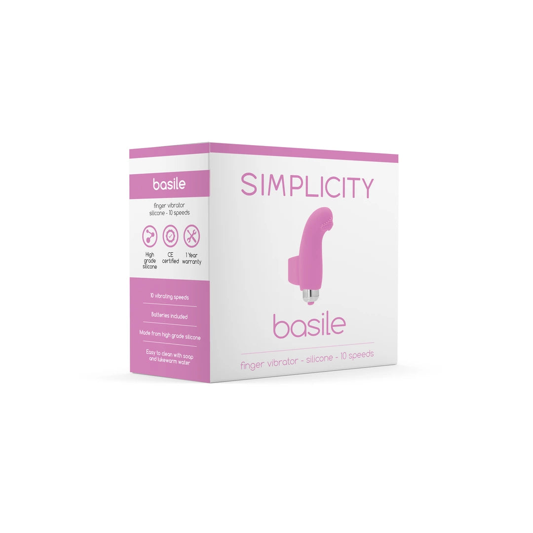 Basile Classic - Wibrujący model silikonowy, 10 trybow, czarny
