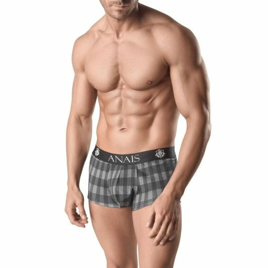 ANAIS MEN Aegis Bokserki Męskie w Kratkę Szare Rozmiar M