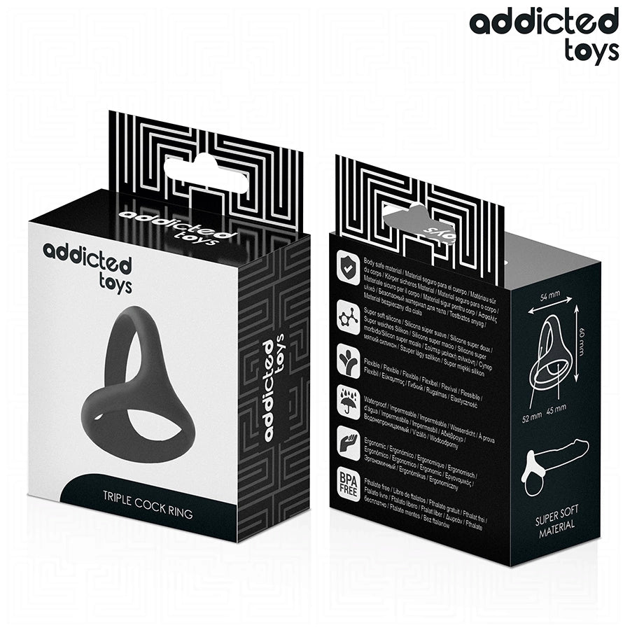 Addicted Toys Potrojny Elastyczny Pierścień Wspierający 58 mm
