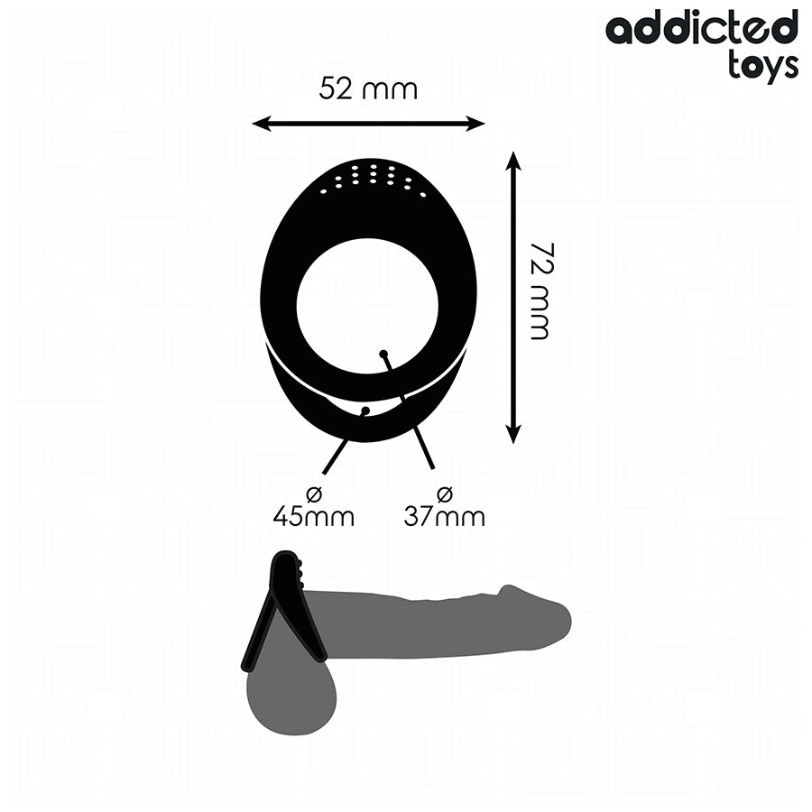 Addicted Toys Double Ring Teksturowany System Stabilizujący 72 mm