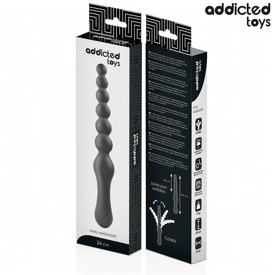 Addicted Toys masażer analny 24 cm z silikonu medycznego, progresywny
