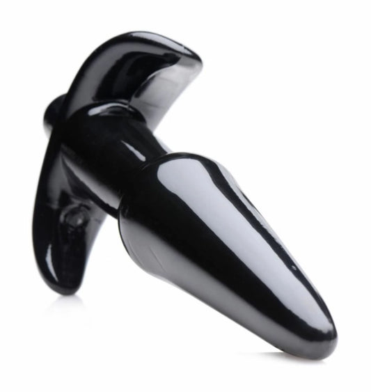 XR Brands Nexus gładka wibrująca zatyczka anatomiczna czarna 10 cm