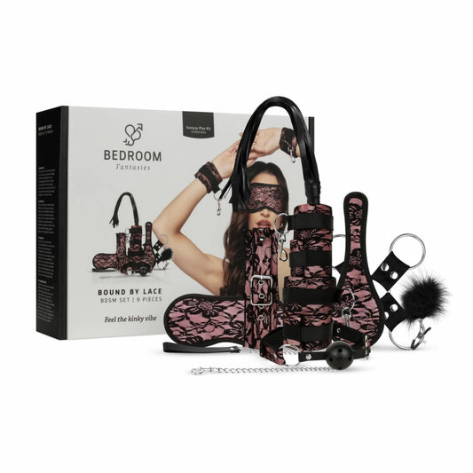 Bedroom Fantasies Bound by Lace zestaw akcesoriow 8 elementow rożowy