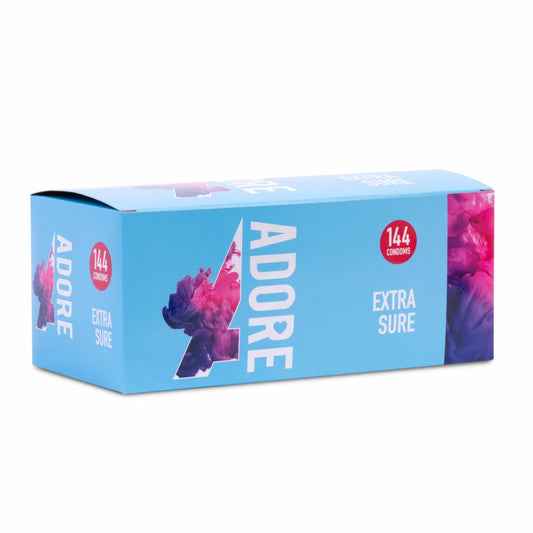 Adore Extra Sure prezerwatywy 144 sztuki powiększona wytrzymałość